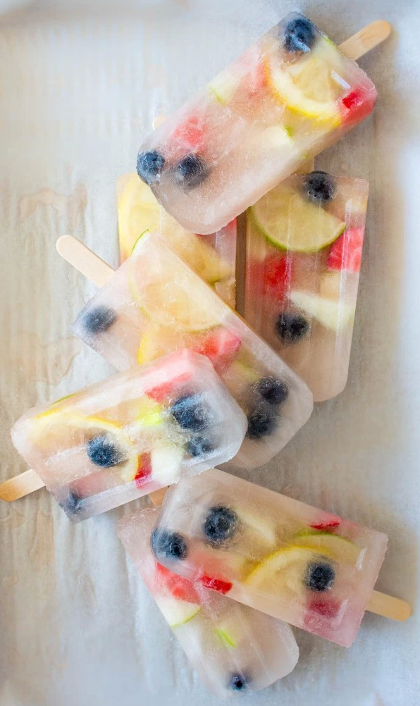 Rose Sangria Popsicles