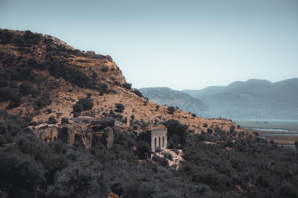 The ancient temple tombs near Dalyan - getty