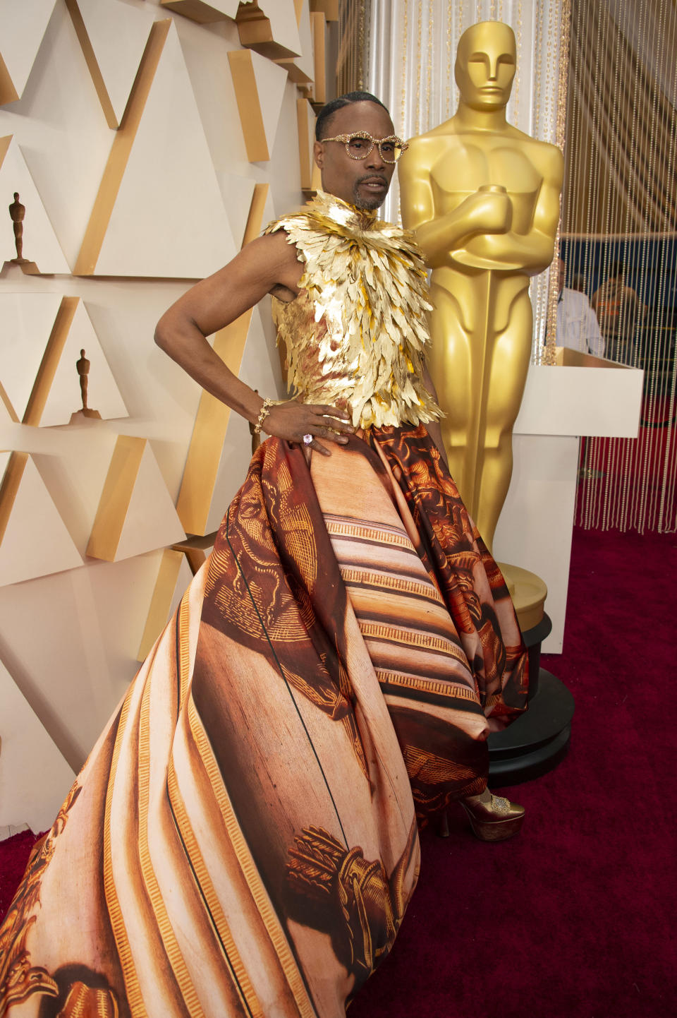 Billy Porter wears Giles Deacon custom couture and Atelier Swarovski to Academy Awards 2020