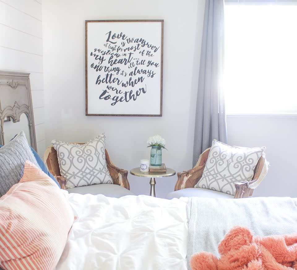 DIY Romantic Bedroom Word Art