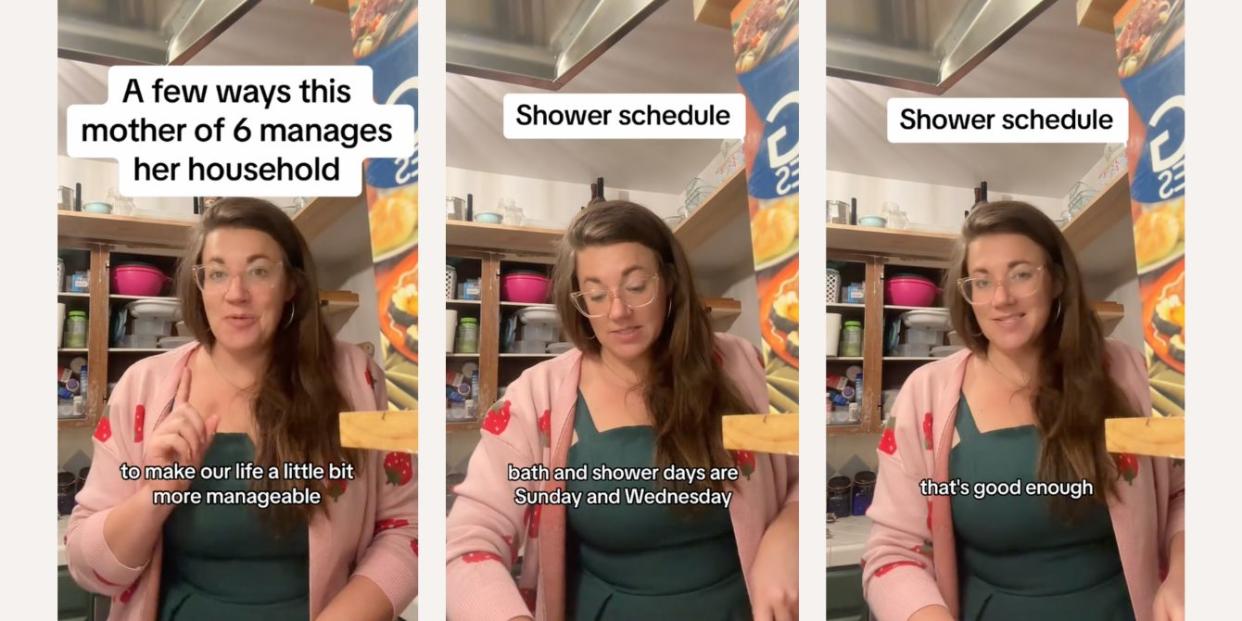 Mom of 6 shares shower schedule for family