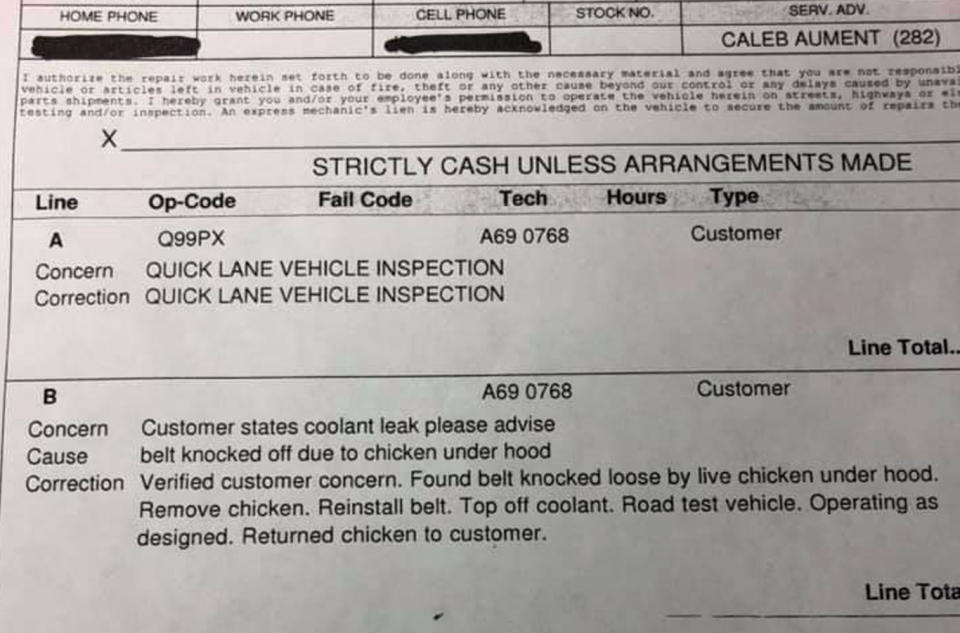 A driver brought in their 2017 Ford Expedition for an inspection reporting the car was leaking coolant and prone to overheating. Source: Jeremy Ross/Facebook