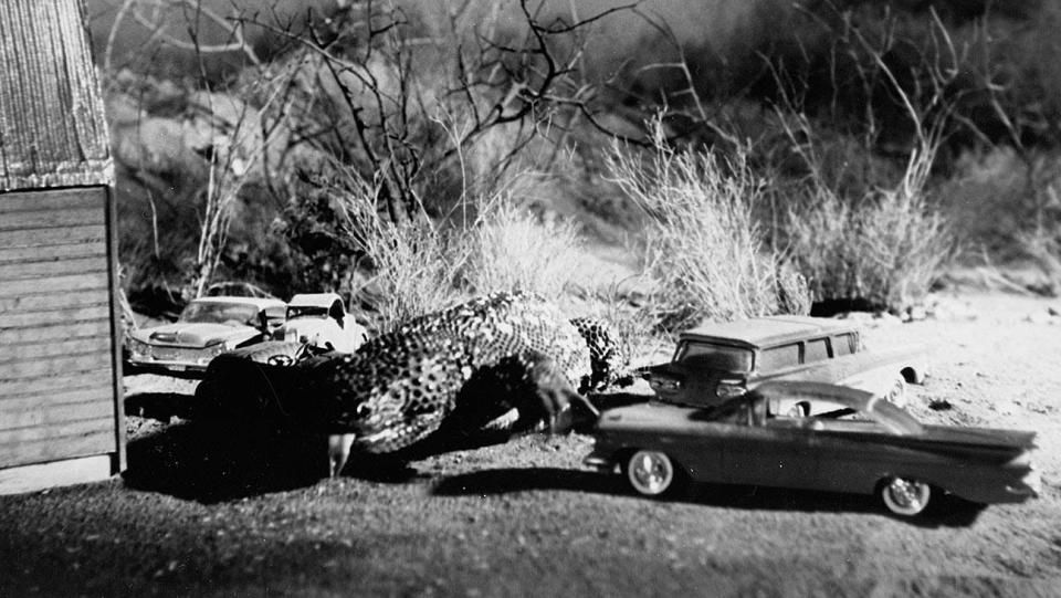 "The Giant Gila Monster" is a 1959 sci-fi film about a 50-foot-long creature attacking a small town in Texas.