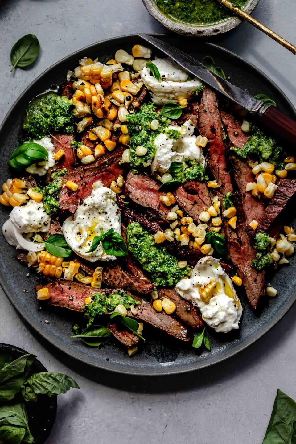 pesto steak