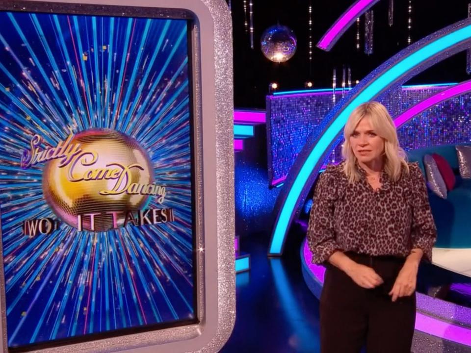 Zoe Ball presents on 'Strictly – It Takes Two’ (BBC)