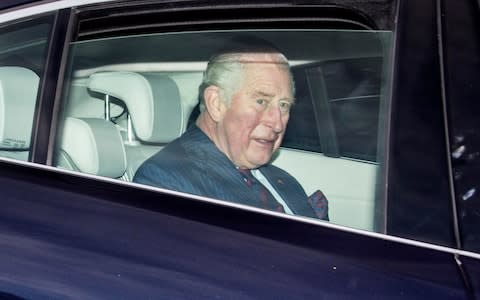 Prince Charles is driven to the lunch - Credit: Jeff Gilbert for The Telegraph