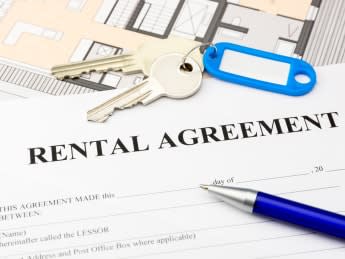 rental agreement document with...