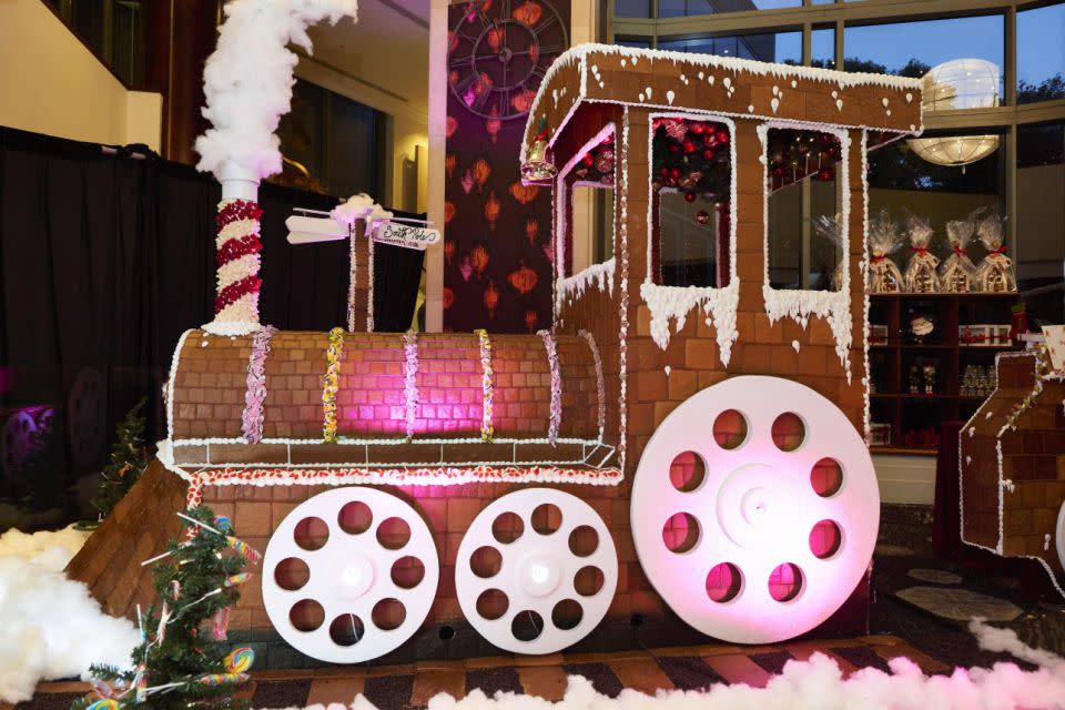 The epic gingerbread train weighs more than 1600kg. Photo: Shangri-La Sydney