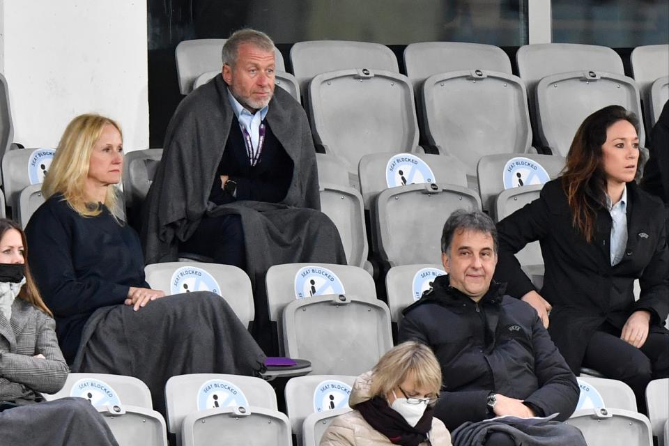 Blues owner Roman Abramovich attended the match in Sweden and visited the players at full-timeAP