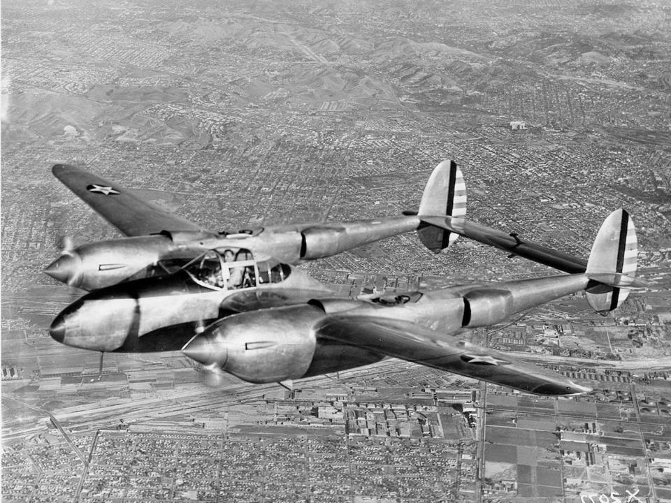 P-38 Lightning fighter plane WWII