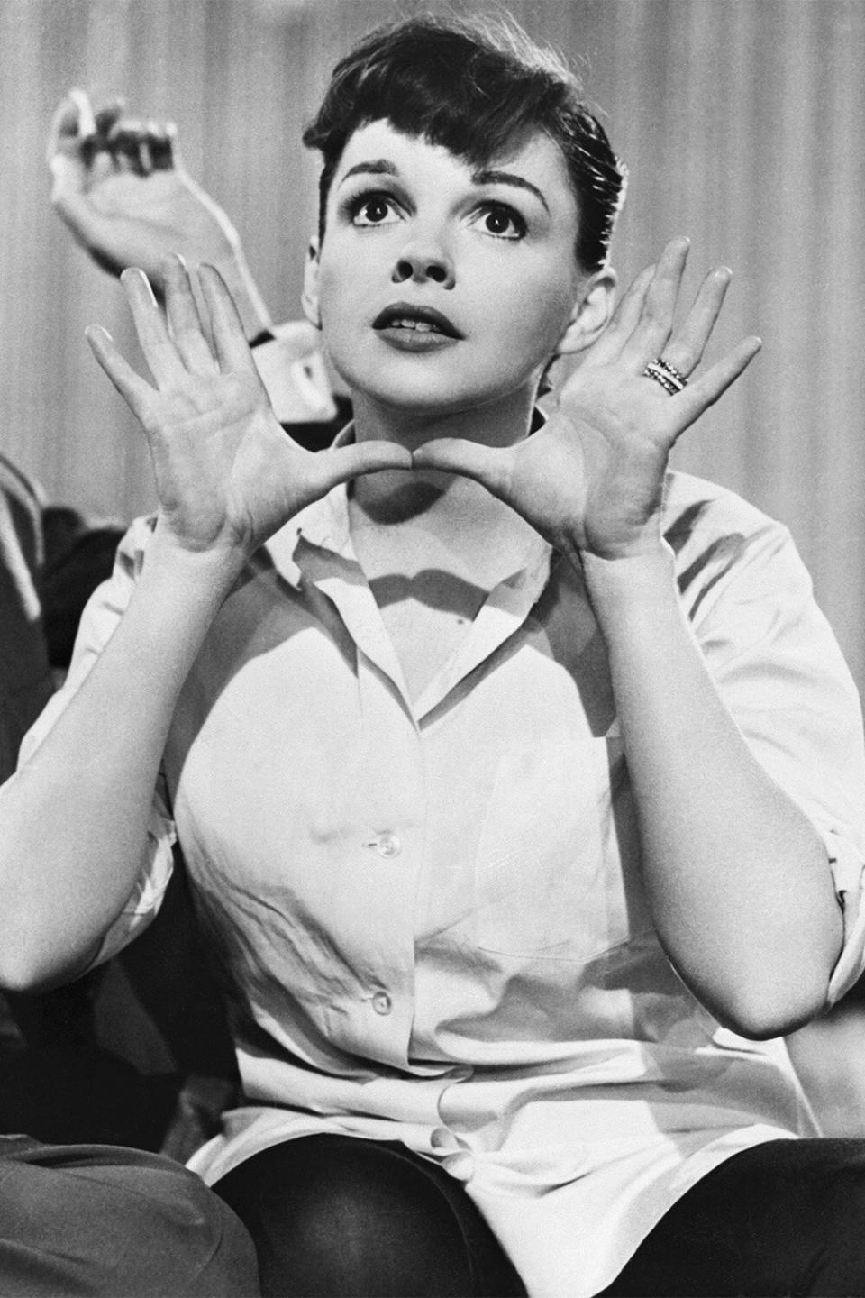 Judy Garland in a scene from A Star is Born. The film marks her comeback after the termination of her contract by MGM four years earlier.