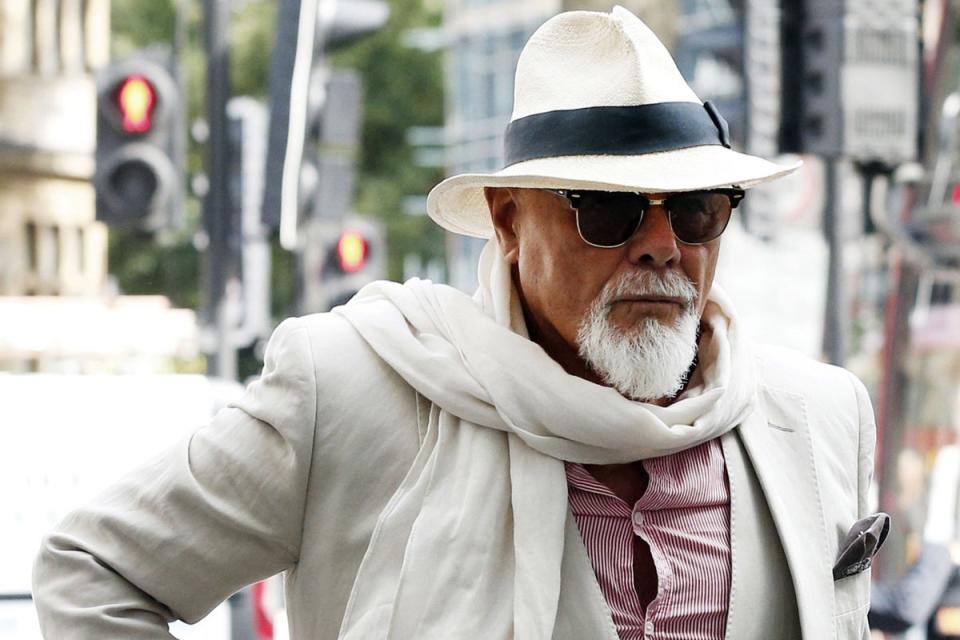 Accused: Gary Glitter arrives at Westminster Magistrates Court to answer eight sex offence charges in June 2014. (Picture: Jonathan Brady/PA Wire) (Jonathan Brady/PA Wire)