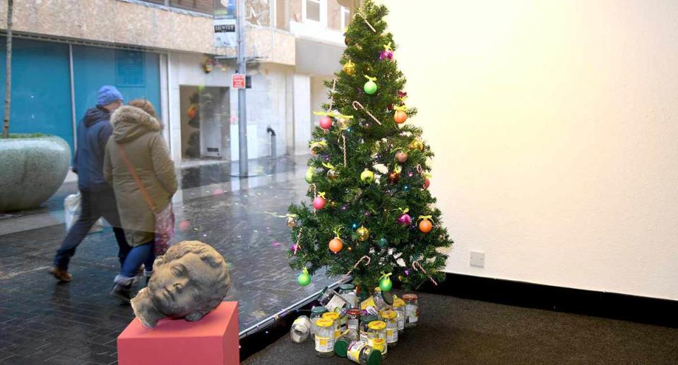 The Christmas tree has been a talking point in Grimsby since it was put on display. (Reach)