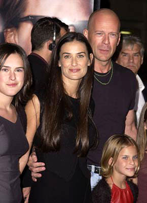 Rumer Willis , Demi Moore , Bruce Willis and Tallulah Belle Willis at the Westwood premiere of MGM's Bandits