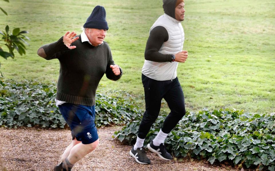 Boris Johnson on his morning run - Nigel Howard