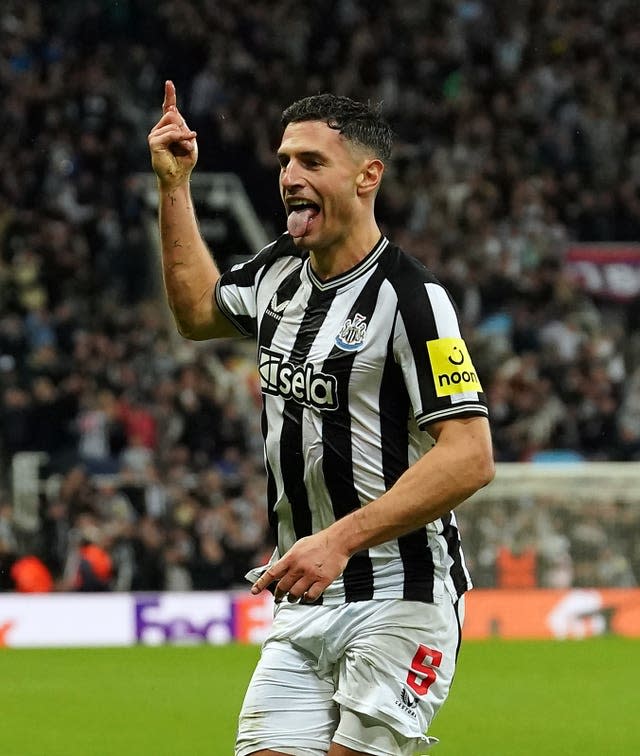 Newcastle defender Fabian Schar cemented a 4-1 victory with a late strike