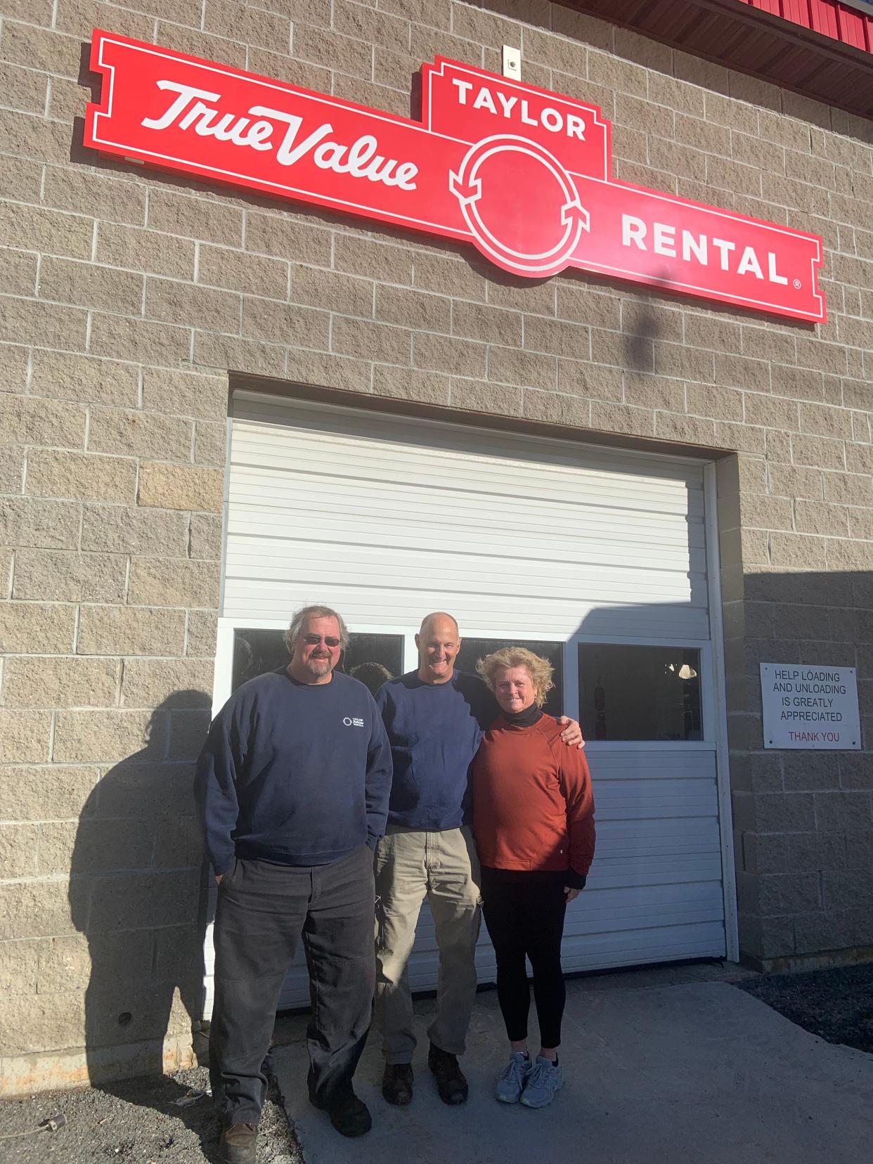 Longtime Taylor Rental employee Greg Tardiff (left) will be working at Maki Building Center's new rental operation as  Taylor Rental owners Pete and Madeline Gamache retire and sell their inventory.