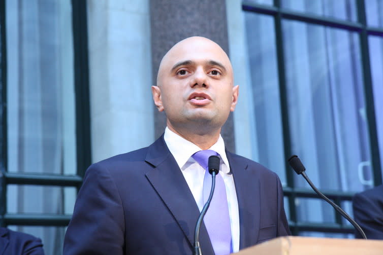 <span class="caption">Sajid Javid.</span> <span class="attribution"><a class="link " href="https://www.flickr.com/photos/foreignoffice/14163451286/sizes/l" rel="nofollow noopener" target="_blank" data-ylk="slk:Foreign and Commonwealth Office/Flickr;elm:context_link;itc:0;sec:content-canvas">Foreign and Commonwealth Office/Flickr</a>, <a class="link " href="http://creativecommons.org/licenses/by/4.0/" rel="nofollow noopener" target="_blank" data-ylk="slk:CC BY;elm:context_link;itc:0;sec:content-canvas">CC BY</a></span>