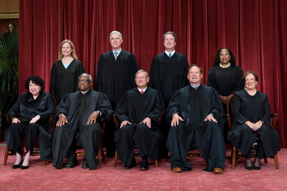 Justices of the US Supreme Court. (AP)