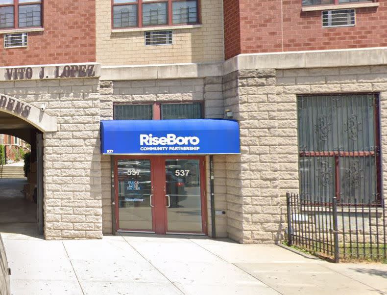 One of the RiseBoro Community Partnership locations on Bushwick Ave in Brooklyn. Riseboro has also registered six contracts with the city since January — three for summer youth employment programs. 