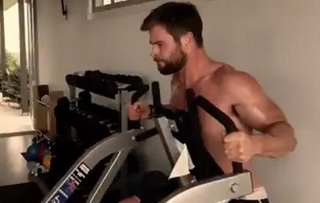 The actor has shared many vids and snaps of his workout routine. Source: Instagram