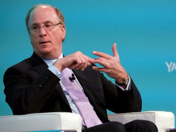 FILE PHOTO - Larry Fink, Chief Executive Officer of BlackRock, takes part in the Yahoo Finance All Markets Summit in New York, U.S., February 8, 2017. REUTERS/Lucas Jackson/File Photo