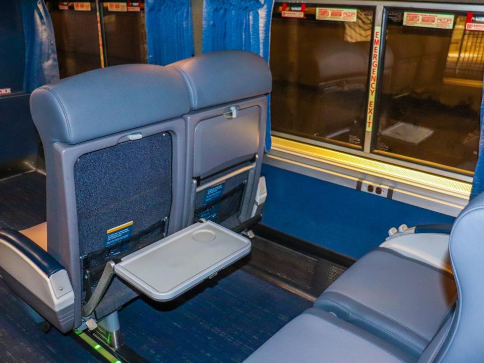 Inside the coach cabin of an Amtrak Superliner - Amtrak Upgraded Long Distance Trains 2021