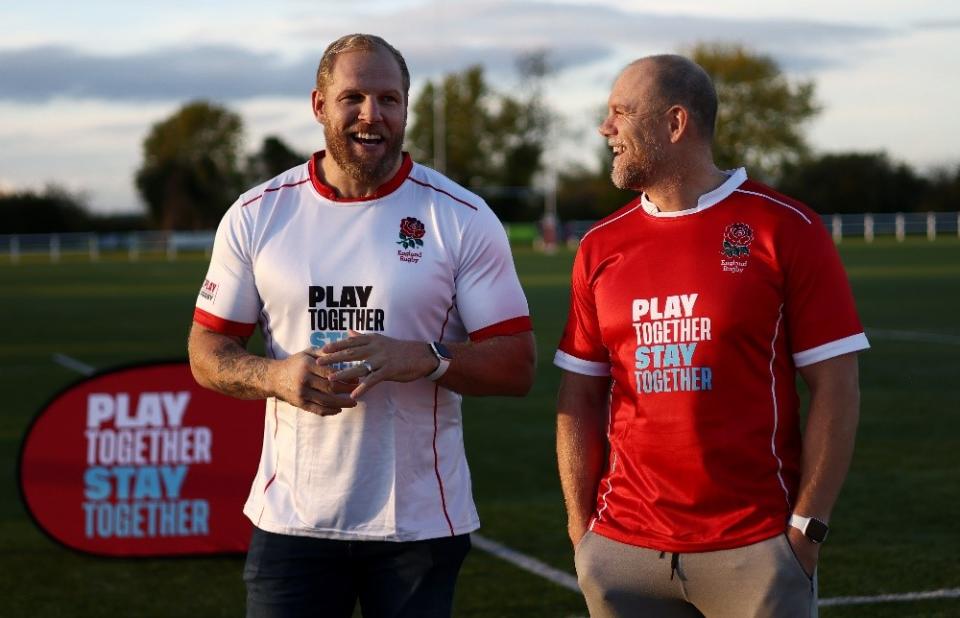 Haskell and Tindall joined forces with fellow rugby stars Phil Vickery, Tom Wood, Matt Banahan, Lee Mears and Delon Armitage at Aylesbury Rugby Club (Image: Sportsbeat)