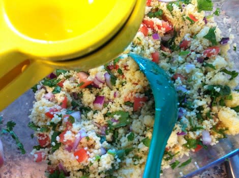 Making Cilantro Couscous/Lili'sLatin Kitchen