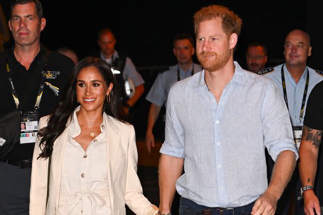 <p>SplashNews</p> The Duke and Duchess of Sussex attended Perry's Vegas show on Saturday