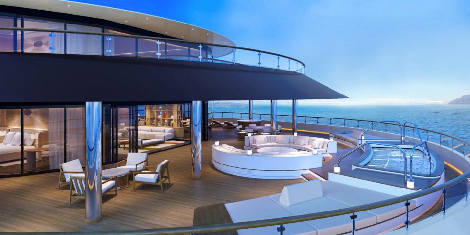 terrace of a cruise suite