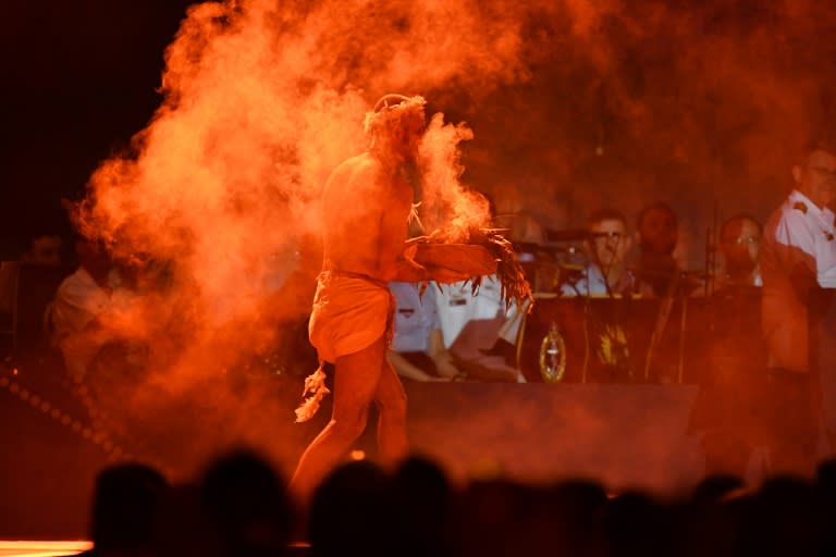 The Duke of Sussex took to the stage after a traditional Aboriginal welcome ceremony