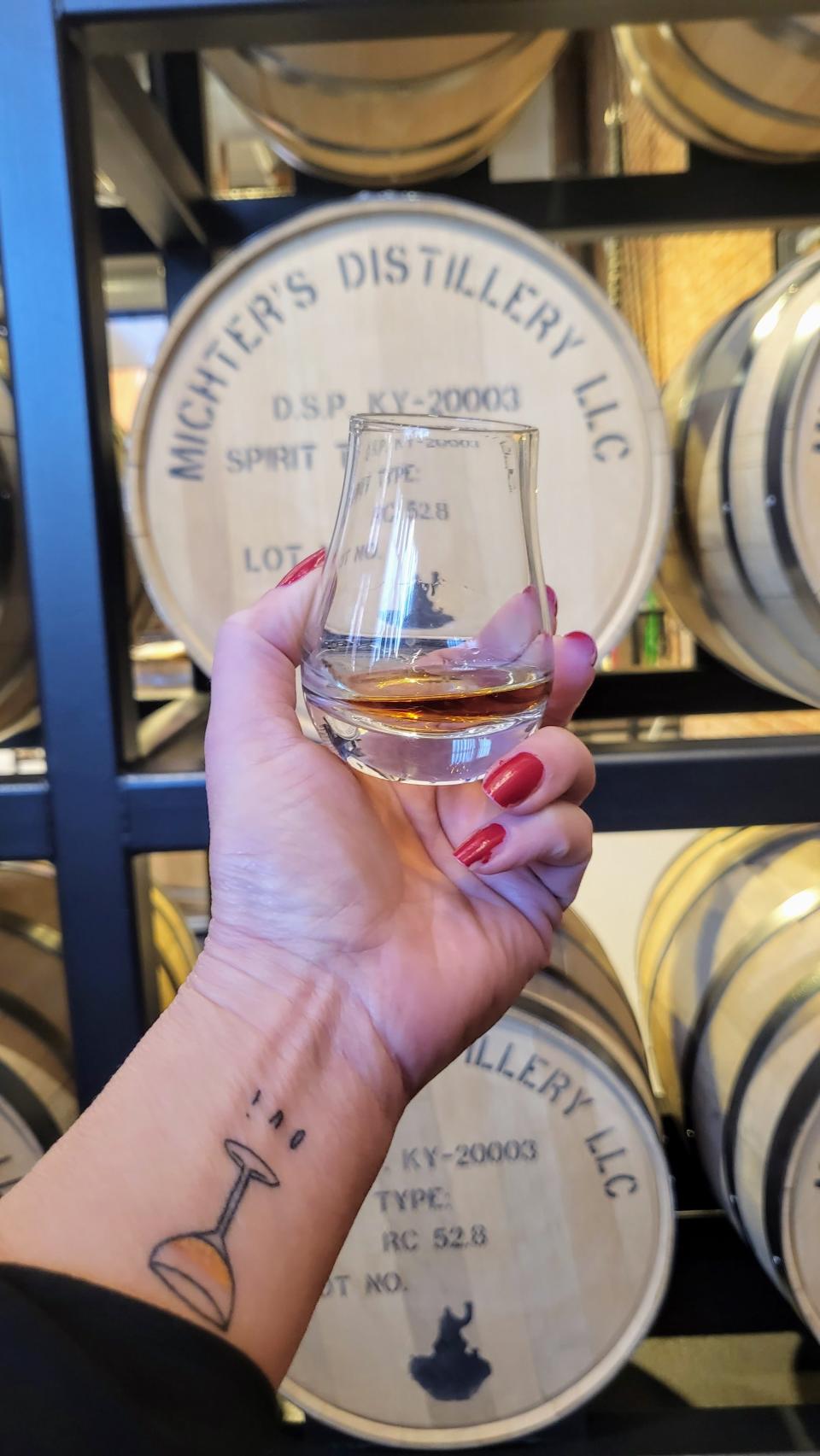 Journalists at the 2021 Bourbon Classic media camp toured Michter's Fort Nelson Distillery, which recently re-opened in downtown Louisville, and sampled the brand's 20-year bourbon.