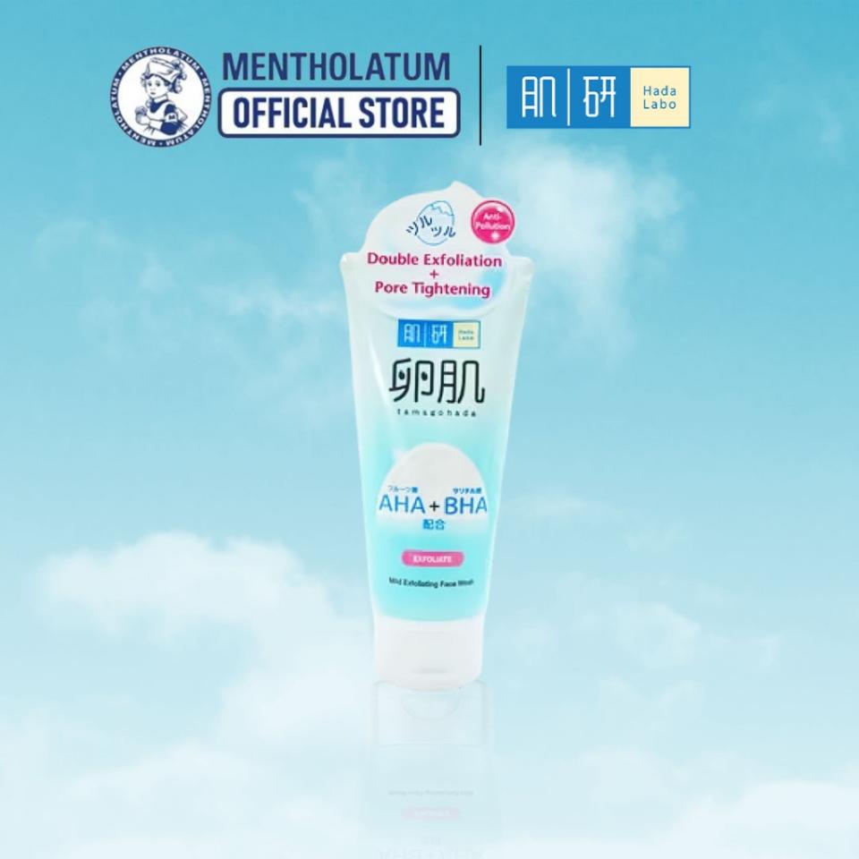 HADA LABO AHA BHA Exfoliating Wash (Gentle Exfoliation To Remove Dead Skin Cells) 130g. (Photo: Shopee SG)