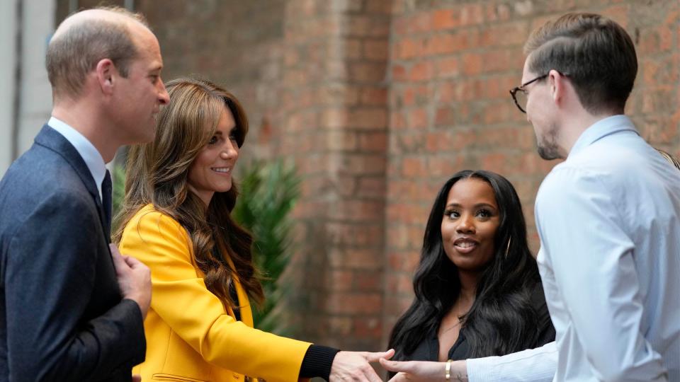 Prince William and Princess Kate meet Dr Alex George as they host a forum to mark World Mental Health Day in October 2023 in Birmingham