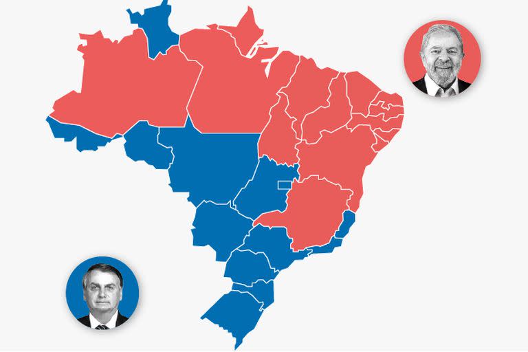 El mapa electoral de Brasil