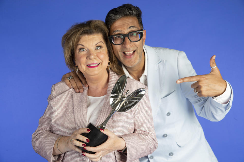 Pride of Scotland Awards presenters Sanjeev Singh Kohli and Elaine C Smith 