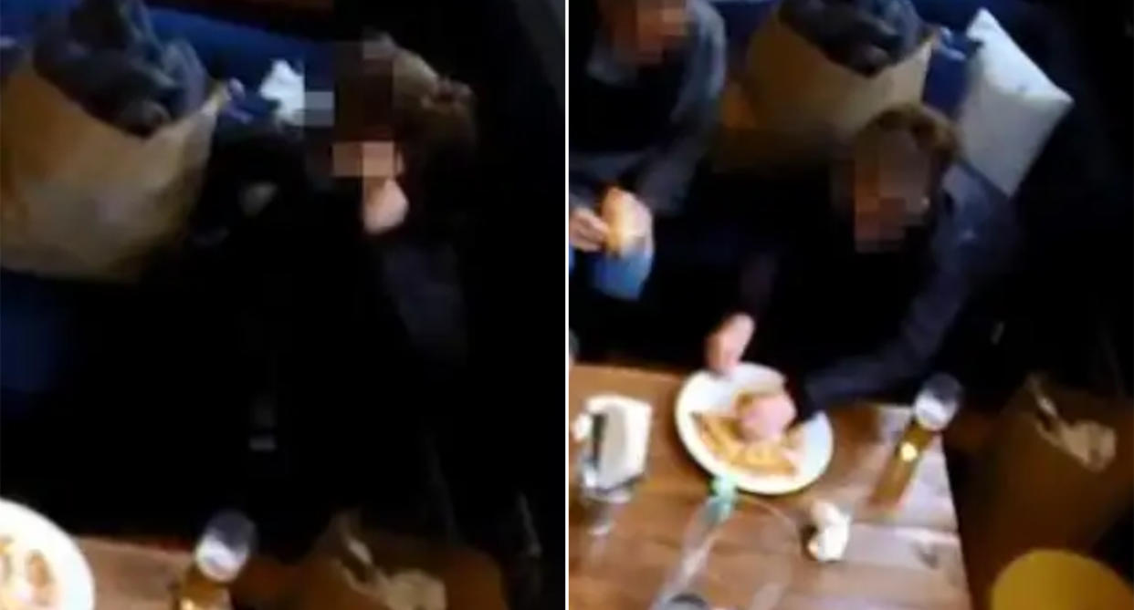 Two women were caught on CCTV at the Peacock pub, in Sunderland, adding one of their own hairs to a meal in order to claim a refund.