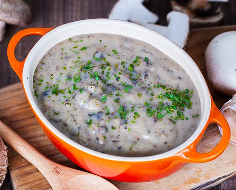 soup spoon mushroom soup