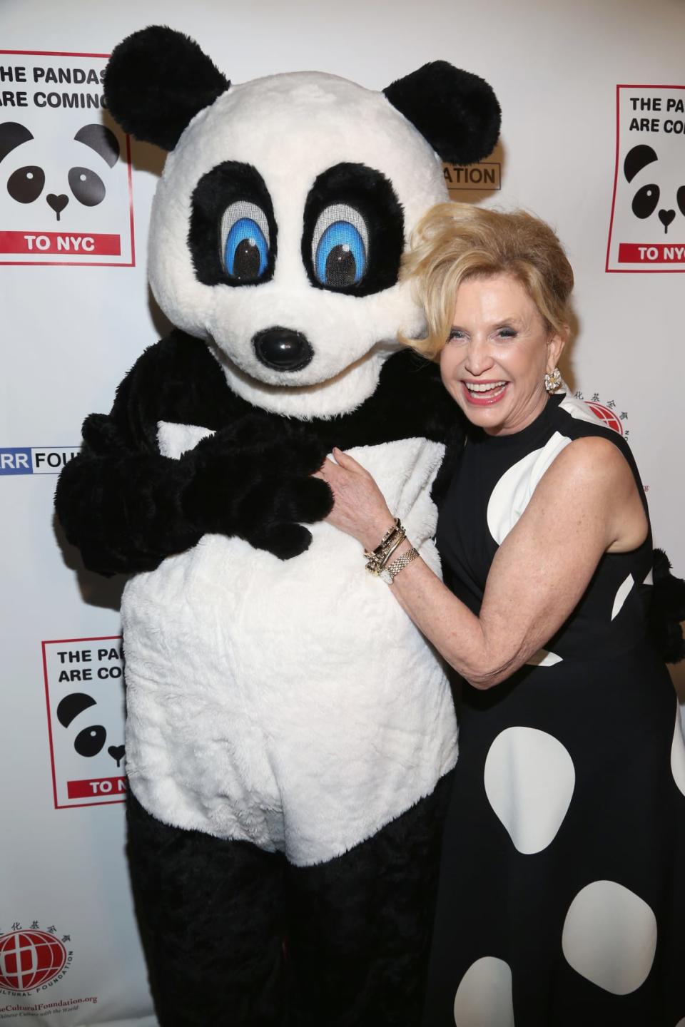 <div class="inline-image__caption"><p>Rep. Carolyn Maloney hugs a human panda at the first Annual Black & White Panda Ball in 2017. </p></div> <div class="inline-image__credit">Sylvain Gaboury/Getty</div>