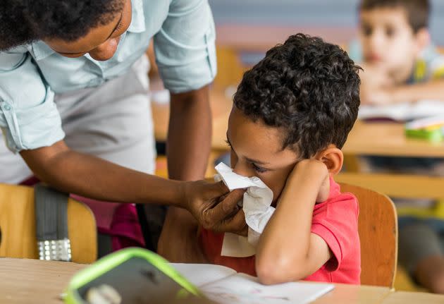 Good hygiene habits and air filtration systems can help mitigate the spread of germs in classrooms. 