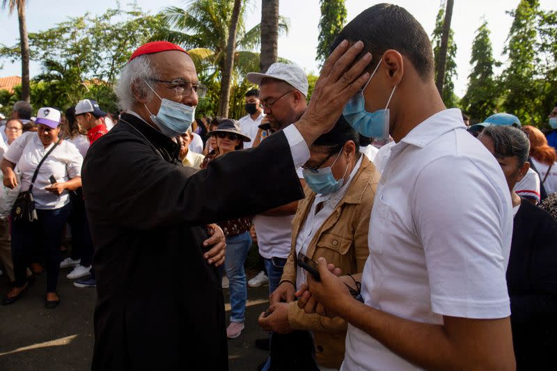 FILE PHOTO: Good Friday procession at the Metropolitan Cathedral, in Managua