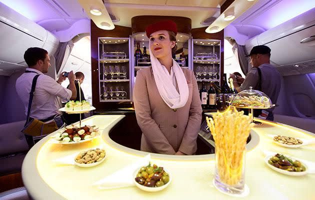 The flight attendants also get a tax-free salary. Photo: Getty.