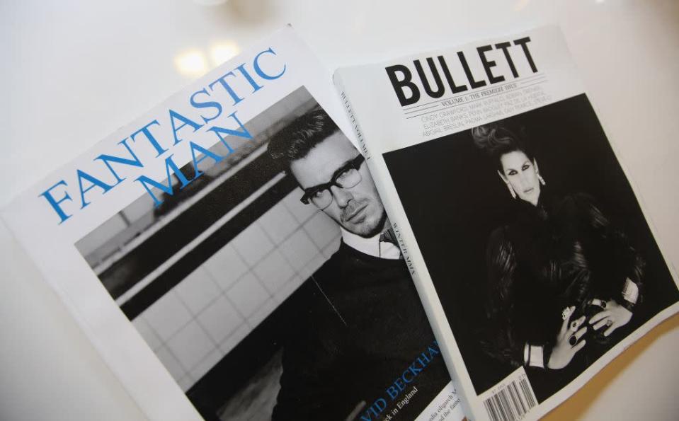 Magazines are seen in a room at the gay resort hotel, THE OUT NYC, in mid-town Manhattan. A 2011 study, which collected data from 18 countries around the world, found that New York was the No. 1-rated city destination for LGBT travelers globally.