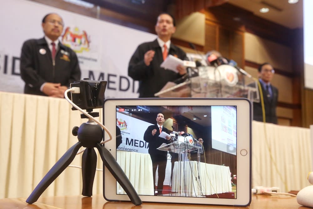 Health director-general Tan Sri Dr Noor Hisham Abdullah said a total of 57 new Covid-19 cases were recorded in Malaysia today. — Picture by Choo Choy May