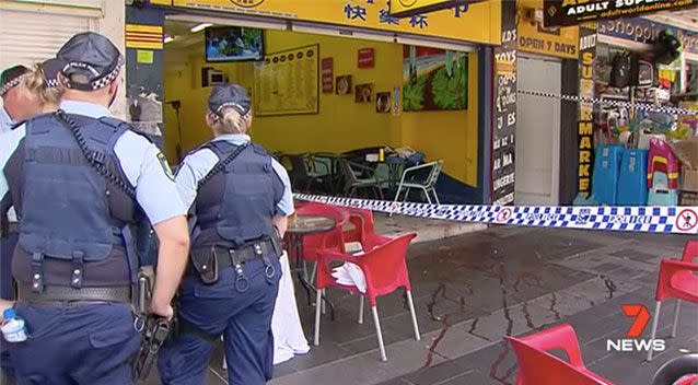 A man was shot dead at a Canterbury Bankstown café on Tuesday. Source: 7 News