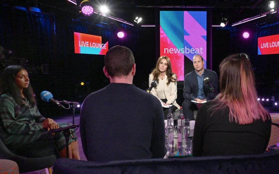 The royal couple turned reporters for the special broadcast to talk to people about mental health issues - Jeff Overs/BBC/PA