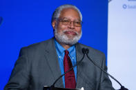 Lonnie G. Bunch III, Secretary, Smithsonian Institution, speaks at an even for first lady Jill Biden to present her 2021 inaugural ensembles to the Smithsonian's National Museum of American History, Wednesday, Jan. 25, 2023, in Washington. (AP Photo/Alex Brandon)