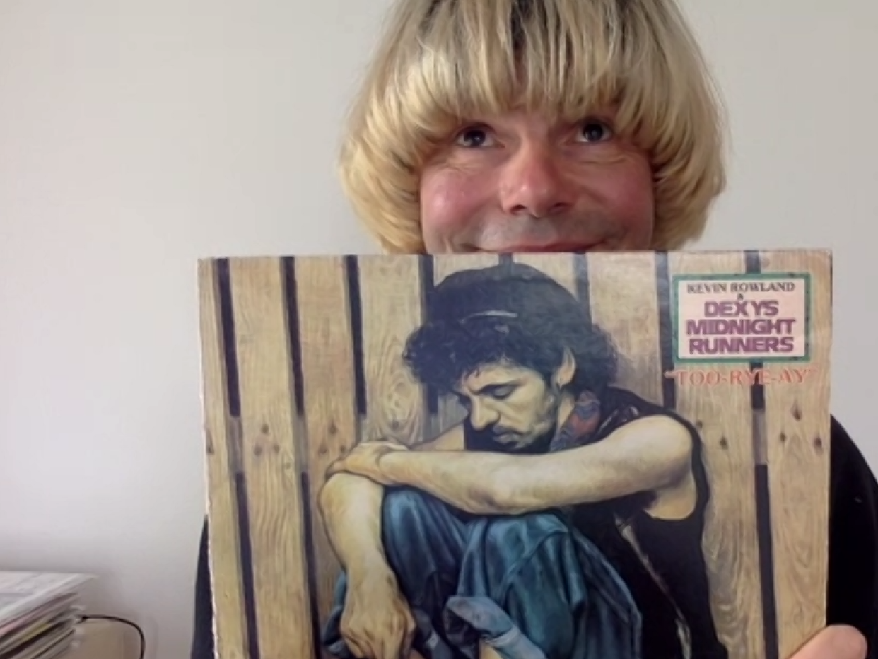 Tim Burgess with his vinyl copy of Dexys Midnight Runners – Too-Rye-Ay: Roisin O'Connor for The Independent