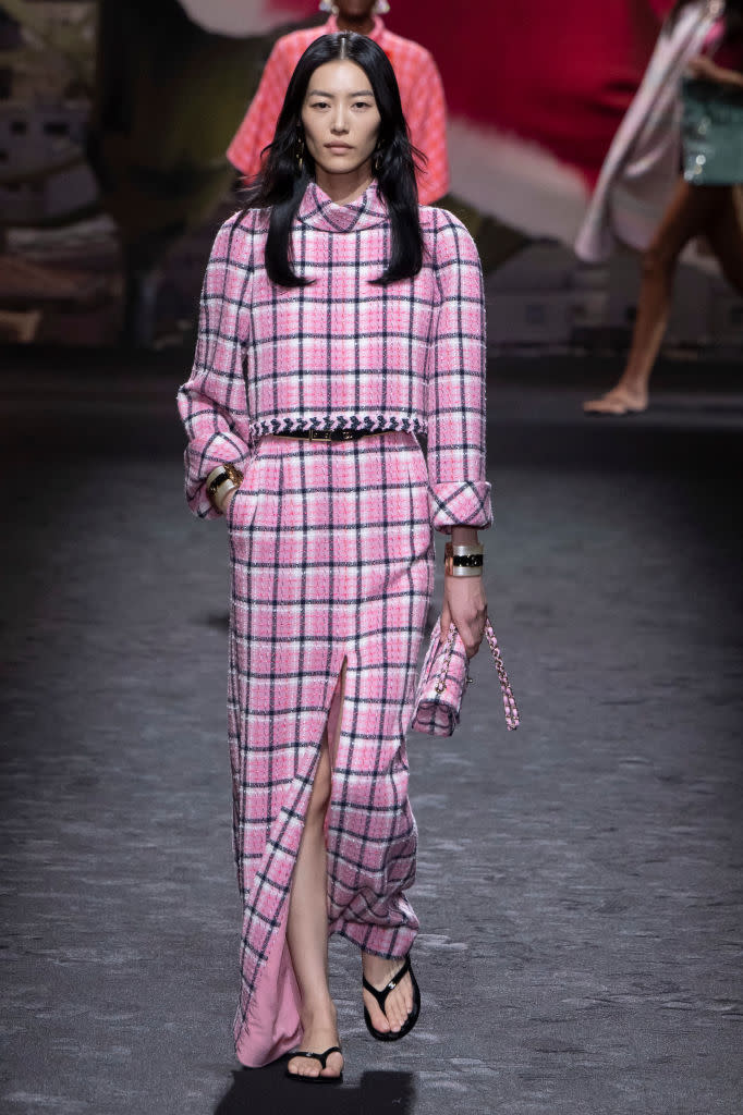 PARIS, FRANCE - OCTOBER 03: A model walks the runway during the Chanel Ready to Wear Spring/Summer 2024 fashion show as part of the Paris Fashion Week on October 3, 2023 in Paris, France. (Photo by Victor VIRGILE/Gamma-Rapho via Getty Images)